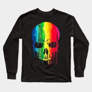 Color Skull Design Long Sleeve T-Shirt